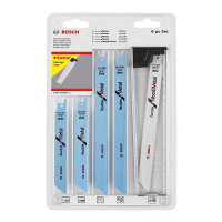 6 Delige reciprozaagbladenset voor hout en metaal Flexibele tanden past Bosch AdvancedRecip 18 & PSA 700 E