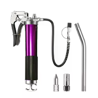 6 Delige set zware pistoolgreep vetspuit aluminiumlegering 400CC flexibele slang 8000 PSI handmatige vetinjectietool mul