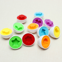 6 Eggs/set Mixed Shape Wise Pretend Puzzle Smart Eggs Educational Toys