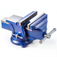 6 Inch zwaar draagbare bench klem met aambeeld en draaibare basis 160 mm kaakopening industriële werkstukklem voor houtb