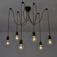 6 Lights Edison Retro Spider Pendant Light Lighting Ac 110 240v