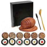 6 Smaken Whiskey Rookkit met Houtsnippers Old Fashioned Drank Roker Infuser voor Cocktails Verjaardag Bourbons Cadeaus