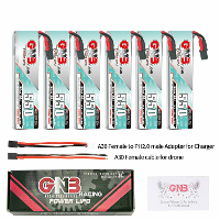 6 Stuks Gaoneng 3,7V 550mAh 90C 1S LiHV batterij A30 stekker met adapterkabel voor Emax Tinyhawk S BetaFPV Beta75X