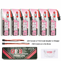 6 Stuks Gaoneng 3,8V 300mAh 80C 1S LiHV Batterij A30 stekker met adapterkabel voor Emax Tinyhawk S BetaFPV Beta75X