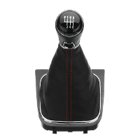 6 Versnellingspookknop Schakelaar 11 mm Binnen PU Leren Hoes Voor VW Golf 5 6