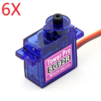6 X Towerpro Sg92r Mini Micro Servo 9g 2.5Kg For Rc Airplane