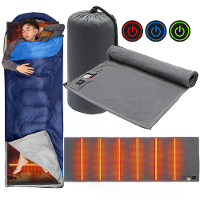 6 Zones Slimme Verwarmingsdeken 40 Tot 65℃ 3 Standen Isolerende Verhitte Mat USB Voeding voor Buiten Kamperen Wandelen