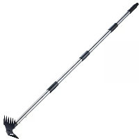 60 Inch Lange Handgreep Onkruidtrekker Tool 2 in 1 Tuinhark en Hark RVS Handmatige Onkruidverwijderaar Zware Stalen Tuin