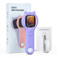 600MAh 500X Kinderen's HD IPS Microscoop Plantenmonsters Versterker Draagbare Microscoop voor Kinderen van 8 12 jaar