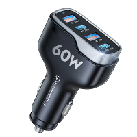 60W Autolader Snel Opladen Dual Pd 30W + Dual QC 3.0 18W Autolader USB Autolader voor Android voor iPhone