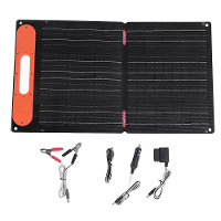 60W Monokristallijn Zonnepaneel Lader IP65 Waterdicht ETFE Magnetische Handgreep USB 9V PD Uitgang voor Buiten Kamperen