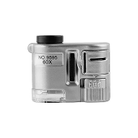 60X Draagbare Mini Zakloep met UV en LED licht Draagbare Juwelier Microscoop Vergrootglas voor Gedetailleerde Inspectie