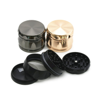 63Mm 4 Piece Metal Tobacco Herb Grinder Spice Crusher Zinc Alloy Pollen Catcher Smoking Accessories