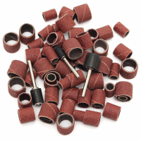 63Pcs 80grit Drum Sanding Kit 1/2 3/8 1/4 Inch Sand Mandrels Fit Dremel Nail Drill Rotary Tools