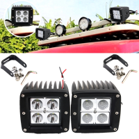 6500K White Waterproof Ip67 Led Work Light For Atv Boat Suv Offroad