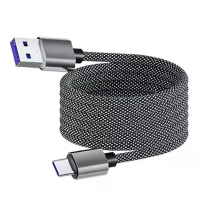 65W USB C/A naar USB C Magnetisch Zuig Anti Winding Kabel Snelle Oplading Gegevensoverdracht Tingekoperd Gelijk 1M Lang