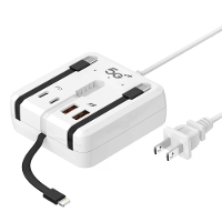 66W 4 Poorts USB Power Strip 2USB A+2USB C PD Snellader Desktop Charger Adapter met 3 Lijnen voor iPhone 16 16 Pro 15 14