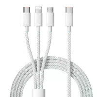 6A 100W Type C naar iP/Micro/Type C Kabel PD Snelle Oplading Gegevensoverdracht Verzilverde Koperdraad 1M/1,5M Lang voor