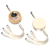 6A 100W USB A naar Type C/Micro/iP Intrekbare Kabel Snelladen Gegevensoverdracht Koperen Kernlijn 1.2M Lang voor iPhone