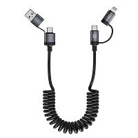 6A 100W USB A/USB C naar iP/USB C telescopische kabel PD snelladen gegevensoverdracht koperen kernlijn 1,5M lang voor iP
