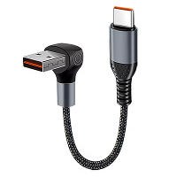 6A USB A naar Type C kabel Snelle oplading Gegevensoverdracht Verzilverd koperen kernlijn 0.25M/0.5M Lang voor iPhone 15