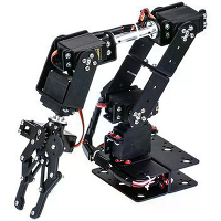 6DOF Robot Mechanische Arm Klem Klauw Kit Industriële Manipulator Metaal Versnelling 180 Graden Rotatie Aluminium Frame