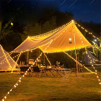 6M/10m Lange String Lights Camping Lamp Outdoor Crystal Globe Lights Waterdichte USB aangedreven Patio Light voor Campin