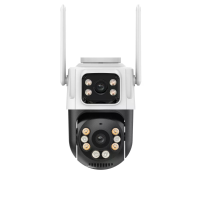 6MP Dual lens PTZ WiFi beveiligingscamera, full kleur infraroodnachtzicht, menselijke beweging, direct geluid en lichtal
