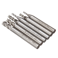 6Pcs 2 6mm 4 Flute Milling Cutter Hss End Mills Engraving Tools