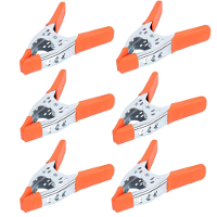 6PCS 6 inch Springklemmen Zware Metalen Springklemmen Clips 2,5 inch Kaakopening voor Houtbewerking Timmerwerk Huisdecor
