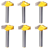 6Pcs Cnc Groove Engraving Router Bit Chamfer Trimmer Wood Mill Carving Woodworking Tool