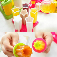 6Pcs Diy Ice Cream Frozen Popsicle Mold Block Juice Lolly Tray
