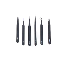 6PCS ESD10 15MM Roestvrijstalen Pincetten