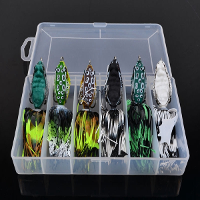 6Pcs/lot Fishing Soft Lures Ray Frog Bait Fishing Lure Bait With Lure Box