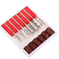 6Pcs Nail Art Electric Drill Bits File Kit Manicure Machine Tool