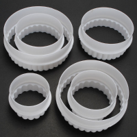 6Pcs Round Shape Cake Decorating Cookies Cutters Molds