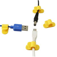 6Pcs Small Plastic Cable Fixer Wire Cord Clip Organizer Holder