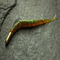 6Pcs Straight Tail Bass Lure Soft Bait Maggots Speed Sink
