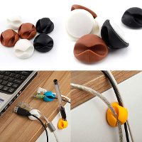6Pcs Wire Cable Clips Ties USB Charger Holder Organizer With Adhesive