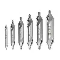 6ST M2 HSS Centrumboorbits Set Metaalbewerkingsgereedschap 60 Graden 1,0 5,0mm Verzonken Draaibank