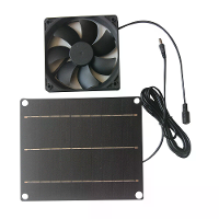6W Zonnepaneel Ventilator Monokristallijn Siliconen 20,5% Efficiëntie Draagbare PET Laminering 3M Kabel DC5521 Interface