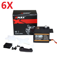 6X Emax Es3005 42g Metal Analog Servo For Rc Airplane Waterproof