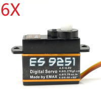 6X Emax Es9251 2.5G Plastic Micro Digital Servo For Rc Model