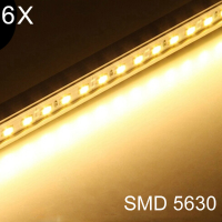 6X Non Waterproof Led Warm White Strip Light 36 Smd 5630 50cm 12v
