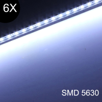 6X Non Waterproof Led White Strip Light 36 Smd 5630 50cm 12v