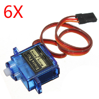 6X Towerpro Sg90 Mini Gear Micro Servo 9g