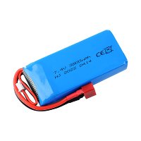 7.4V 2S 3800mAh T Deans Plug LiPo batterij voor Wltoys Auto 124017 144010 124019 124018 en 144001 Auto