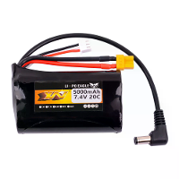 7.4V 5000mAh 20C 2S Lipo batterij voor DJI HDZERO Fat Shark FPV vlieggoggles