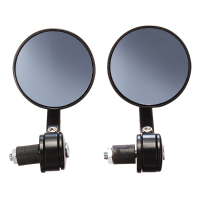 7/8 Cnc Universal Motorcycle Handlebar Black Rear View Mirror