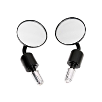 7/8 Inch 22mm Handlebar End Motorcycle Review Mirrors Black For Honda